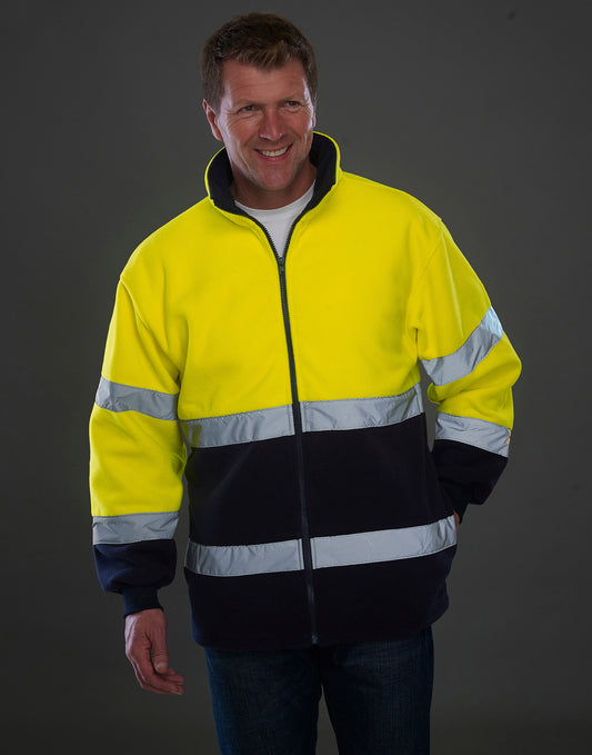 Fluorescerende 2-Tone Fleece Jakke