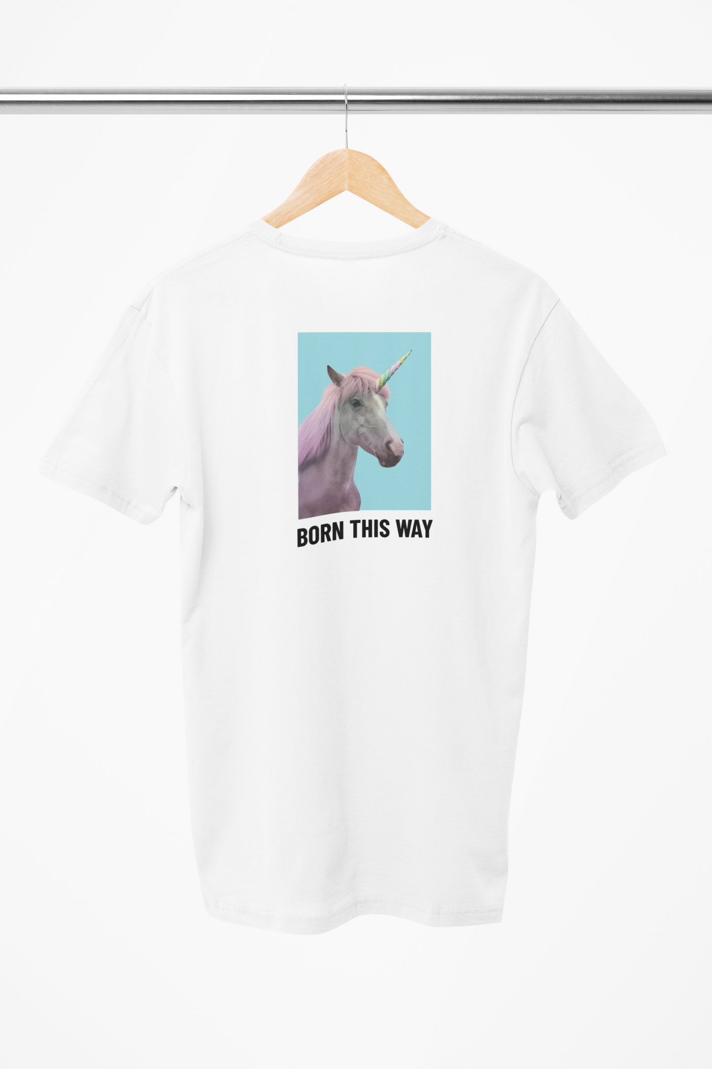 Enhjørning t-shirt hvid