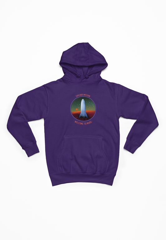 Explorer mission welcome to mars lilla Hoodie