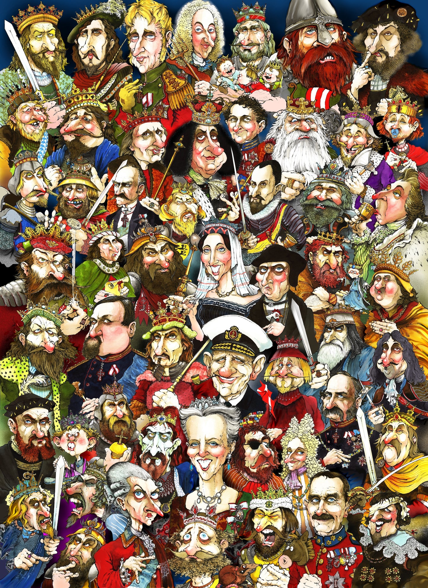 Kongerækken Puslespil Plakat Morten Ingemann