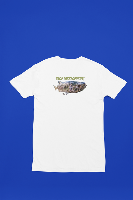 Stop Lakseopdræt hvid T-shirt