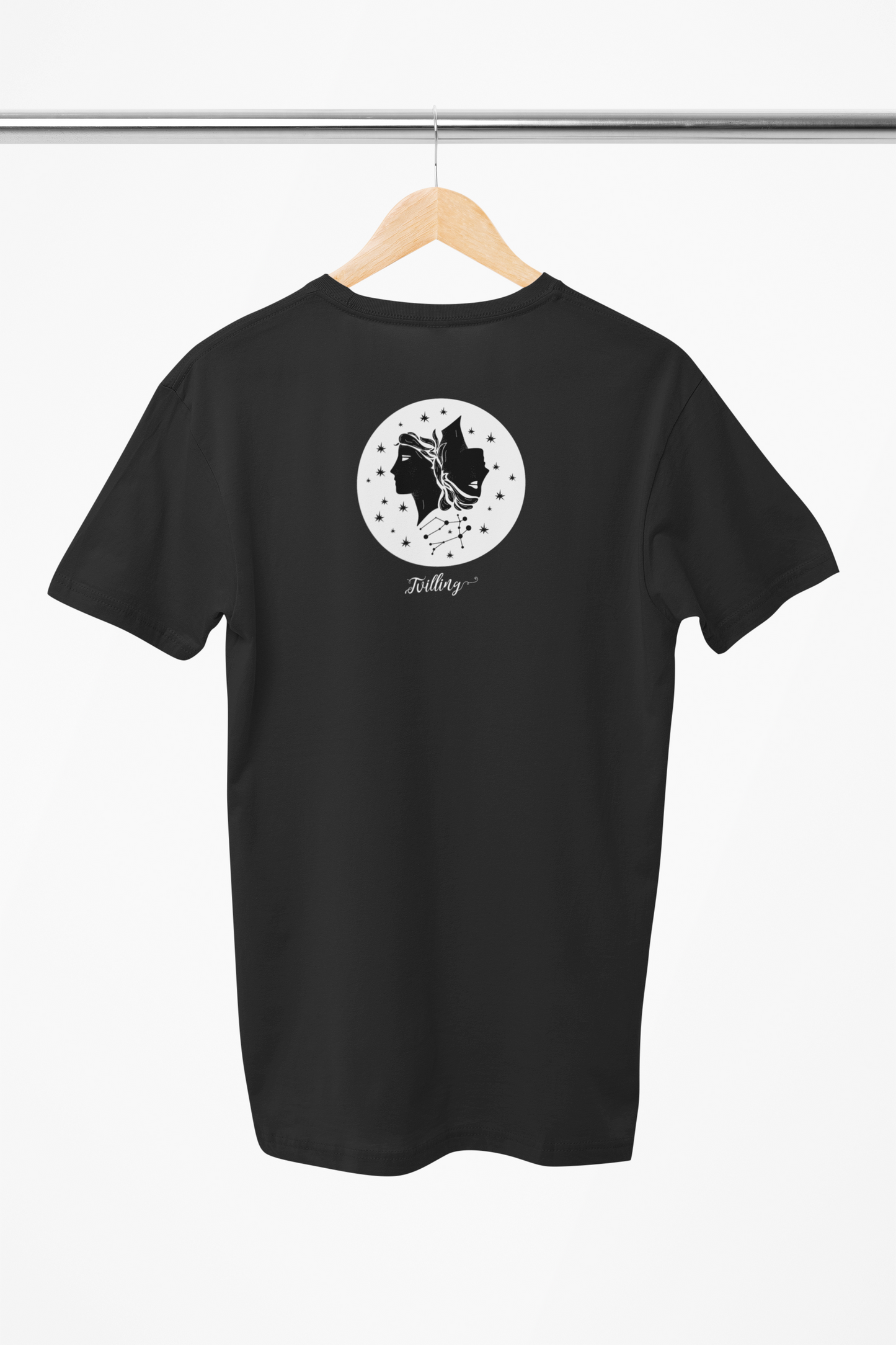 Tvilling stjernetegn t-shirt sort