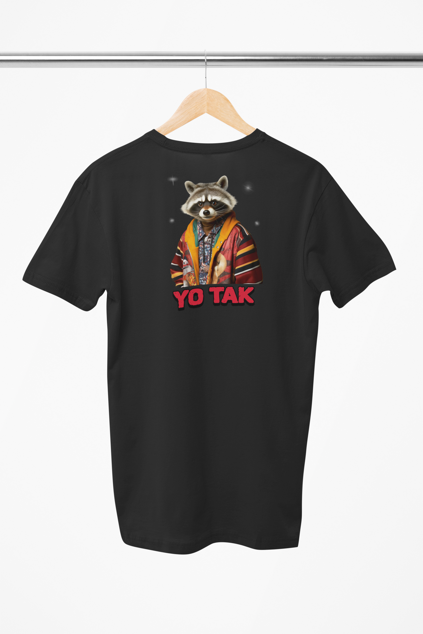 Vaskebjørn t-shirt sort