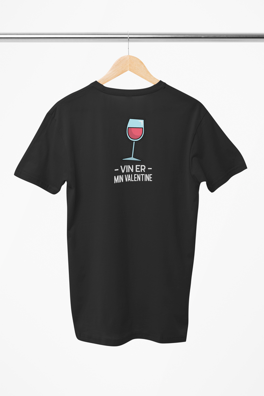 valentines dag sort t-shirt