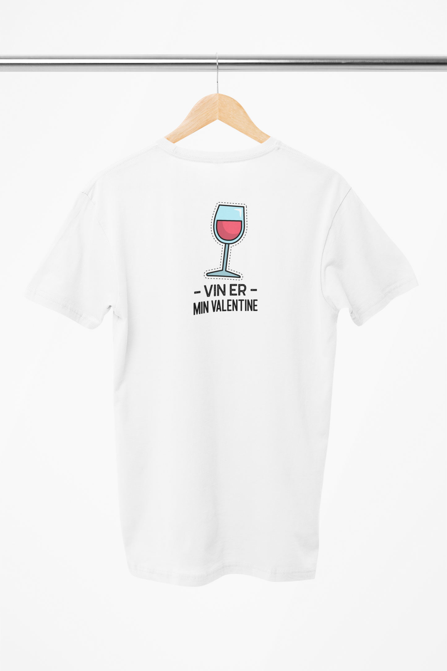 valentines dag hvid t-shirt