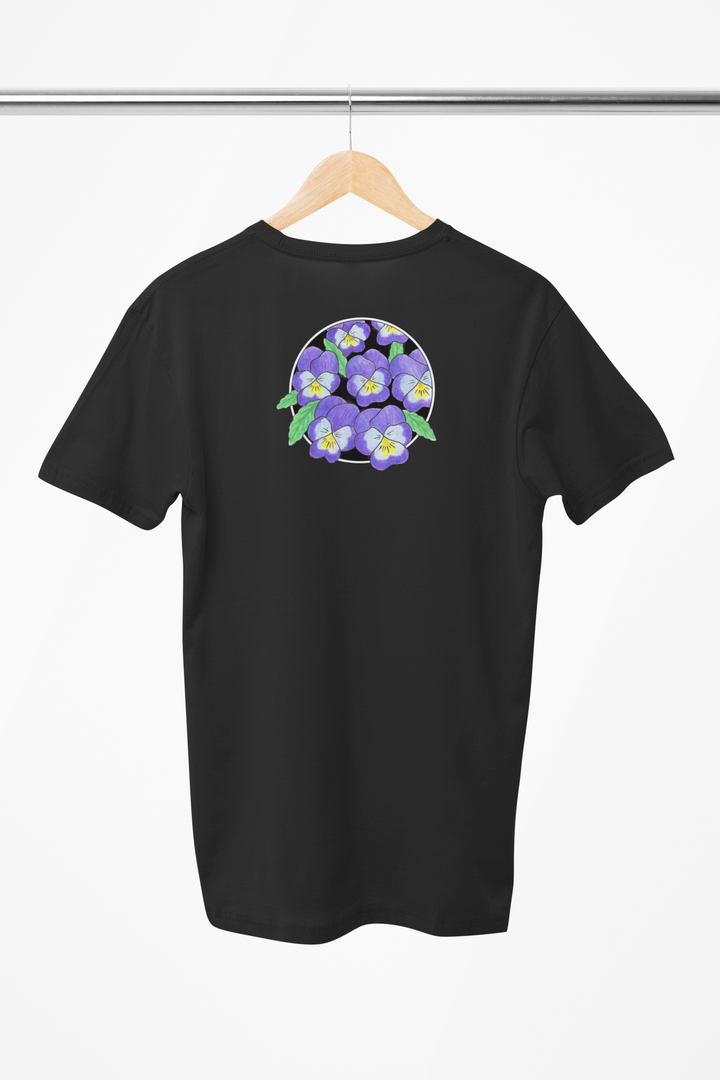 stedmoder på sort t-shirt