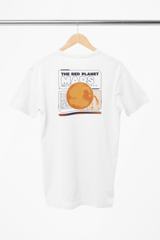 Hvid t-shirt med mars på