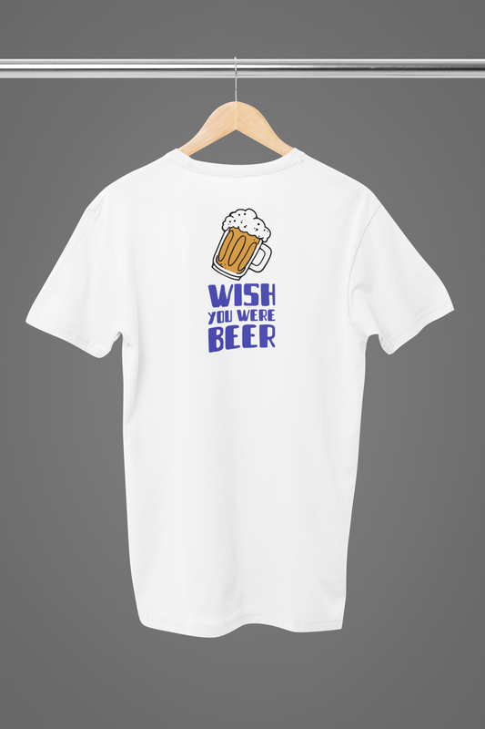 sjov druk t-shirt - wish you were beer