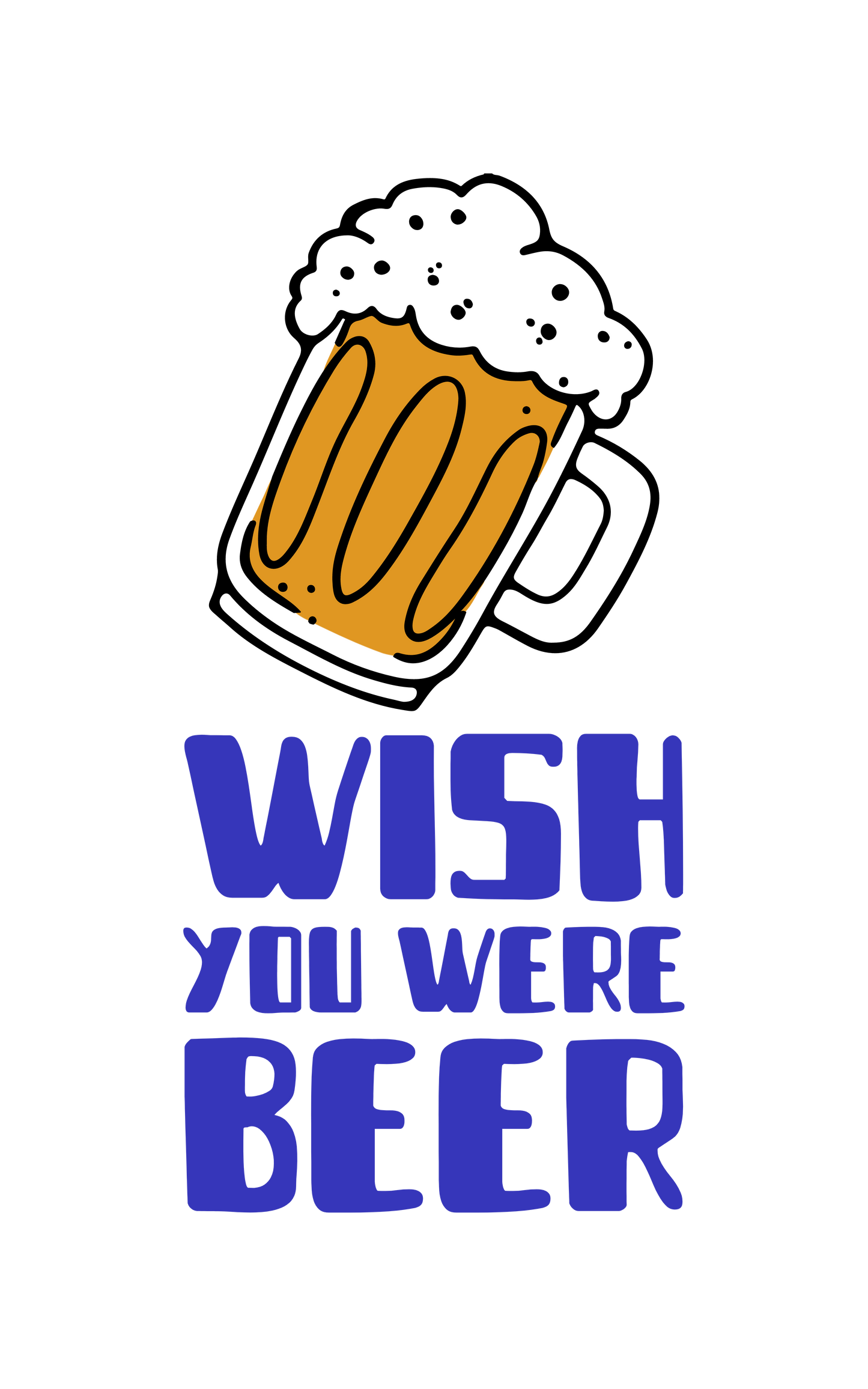 Wish you were beer - T-shirt - Coolshirts.dk