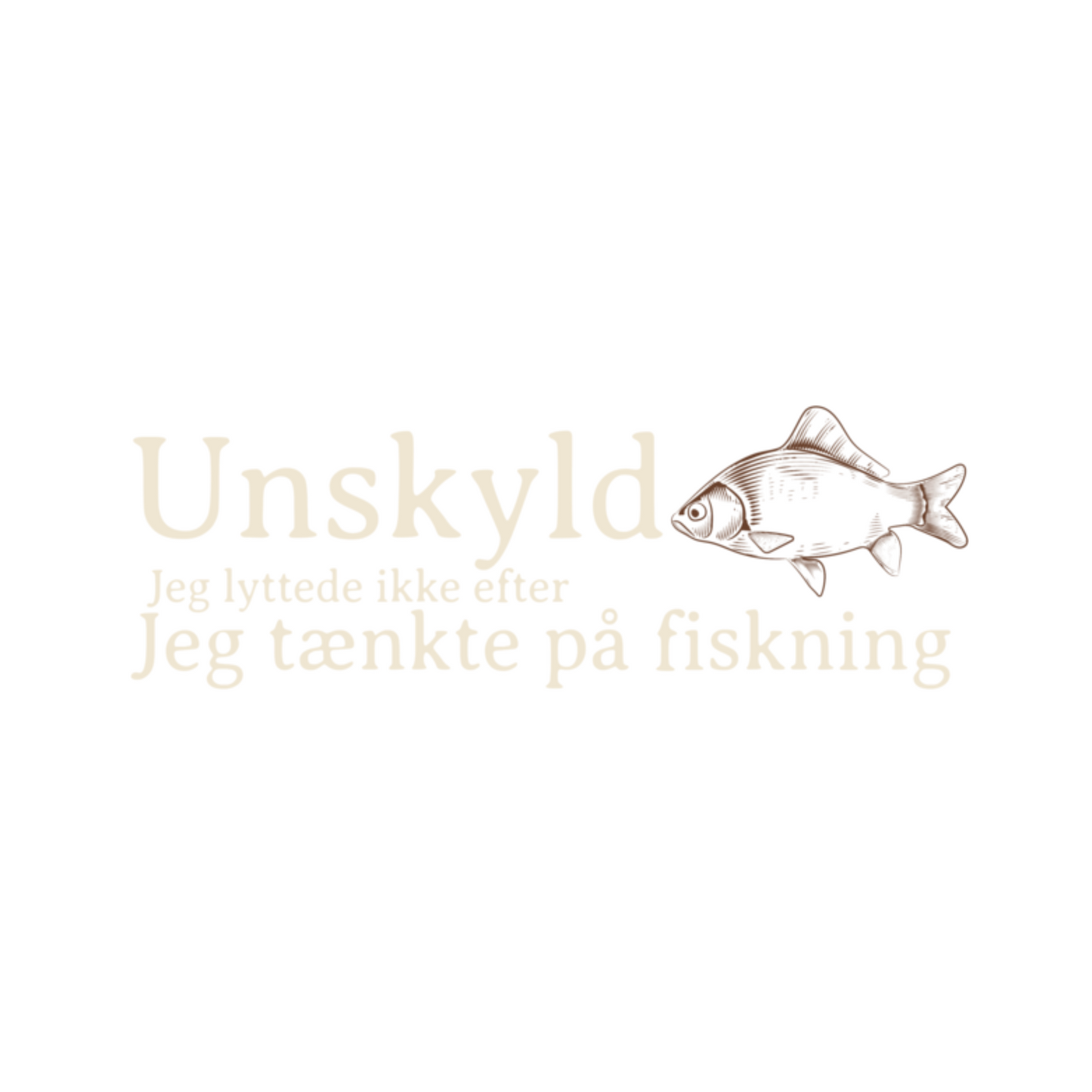 Jeg tænker på fiskeri - T-shirt