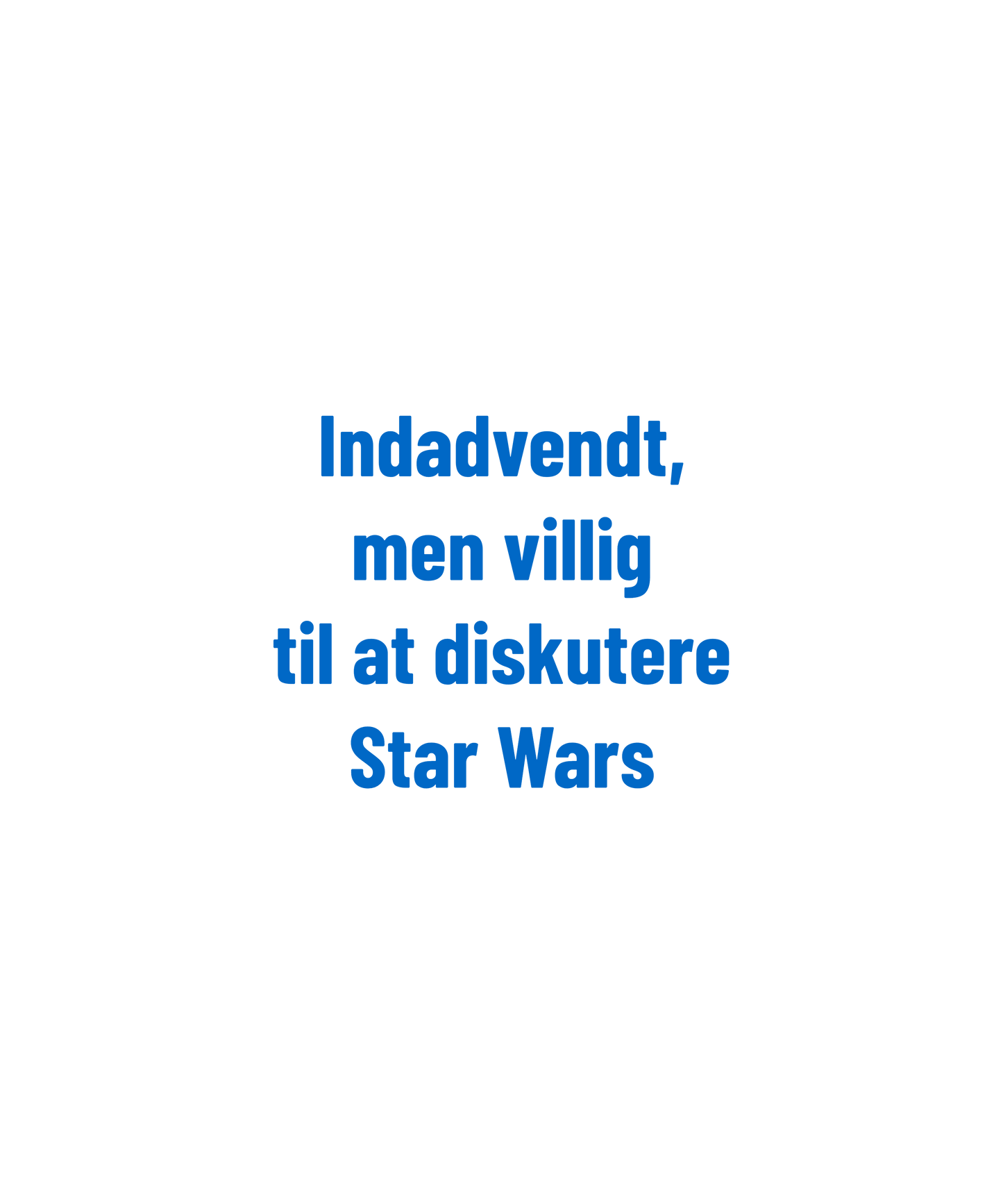 Indadvendt men villig til at diskutere Star Wars - Hoodie