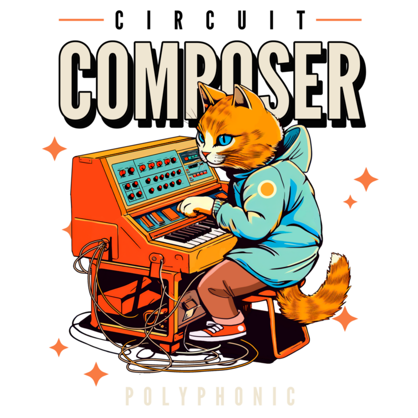 Mulepose - Cat Composer - Coolshirts.dk