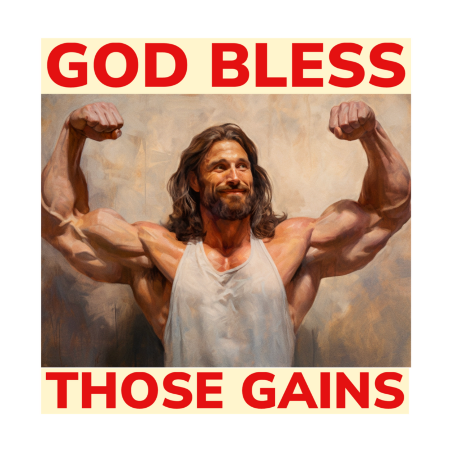 Bodybuilding Jesus - T-shirt - Coolshirts.dk