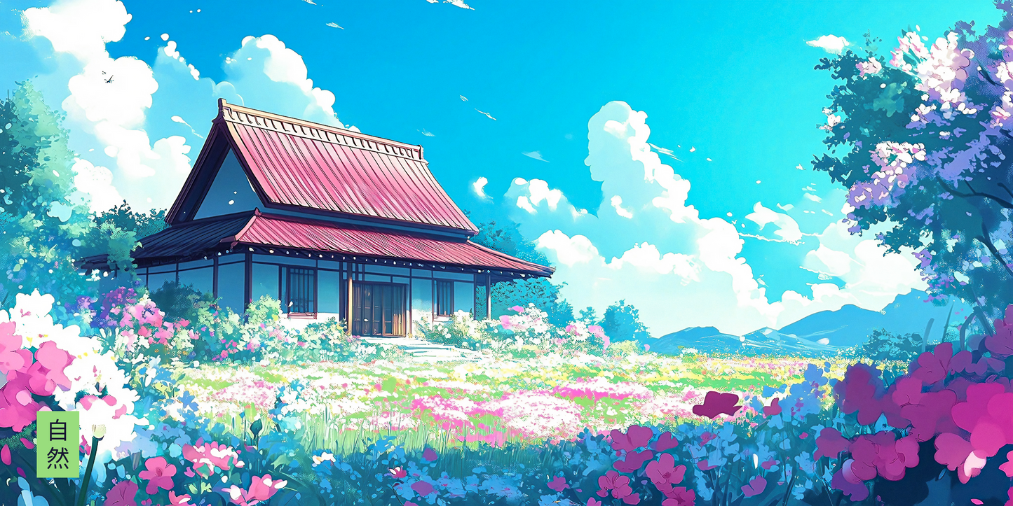 Anime Japansk hus - T-shirt - Coolshirts.dk