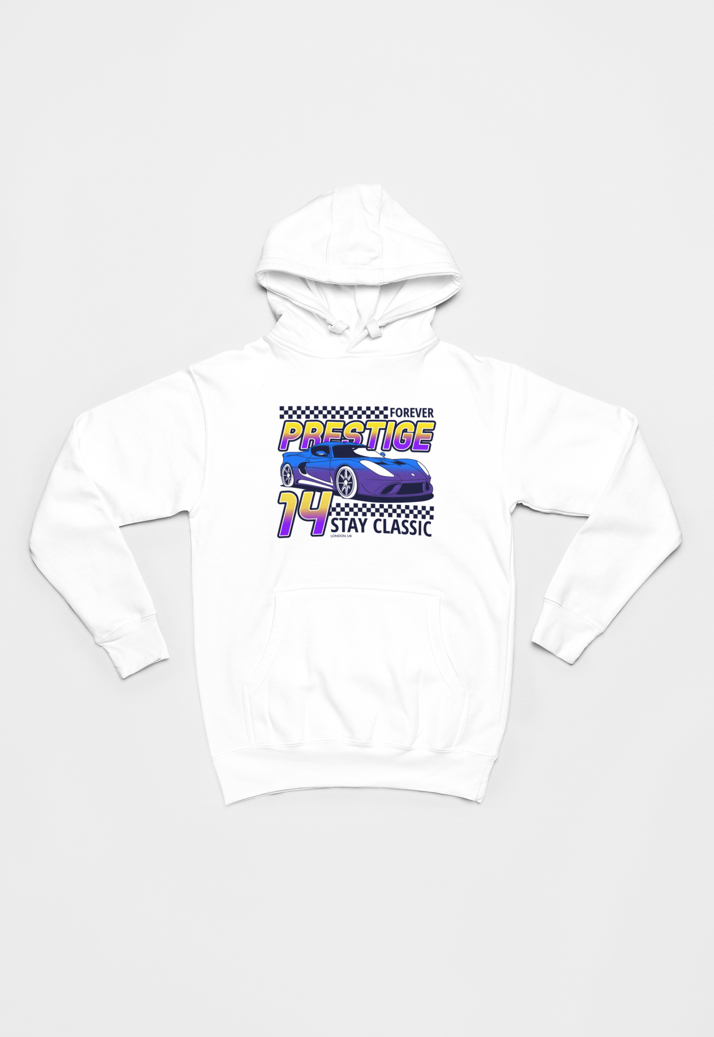 Classic Lowrider Car hvid Hoodie