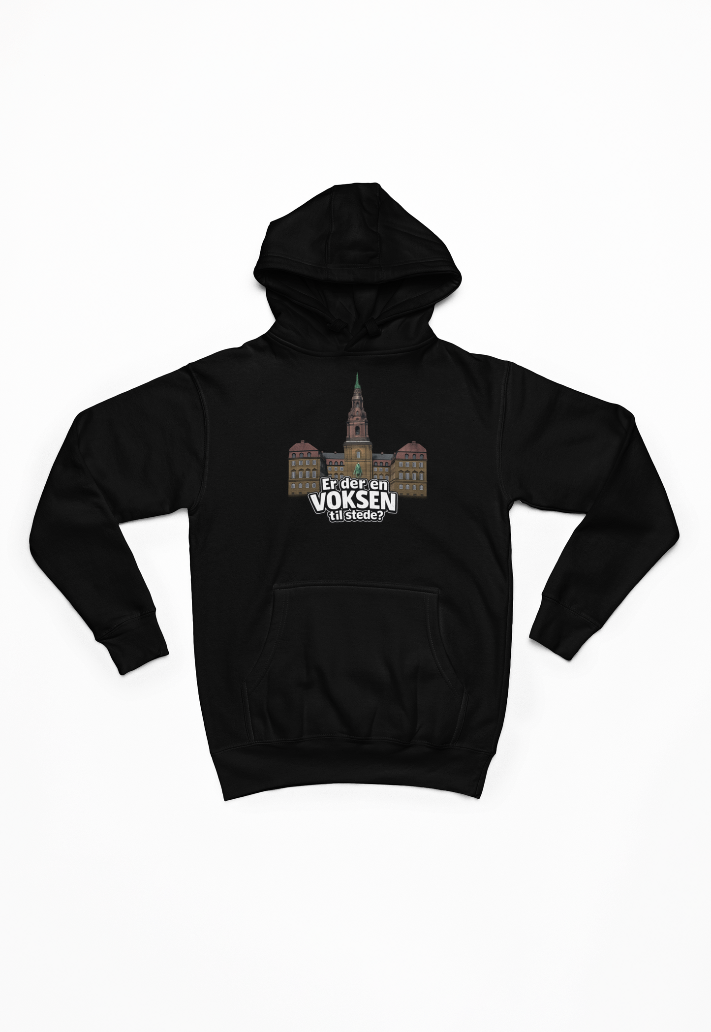 Hoodie med Christiansborg – “Er der en voksen til stede?” | Valg 2026