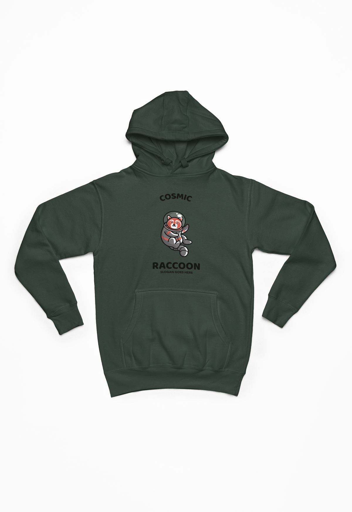Cosmic raccoon grøn Hoodie