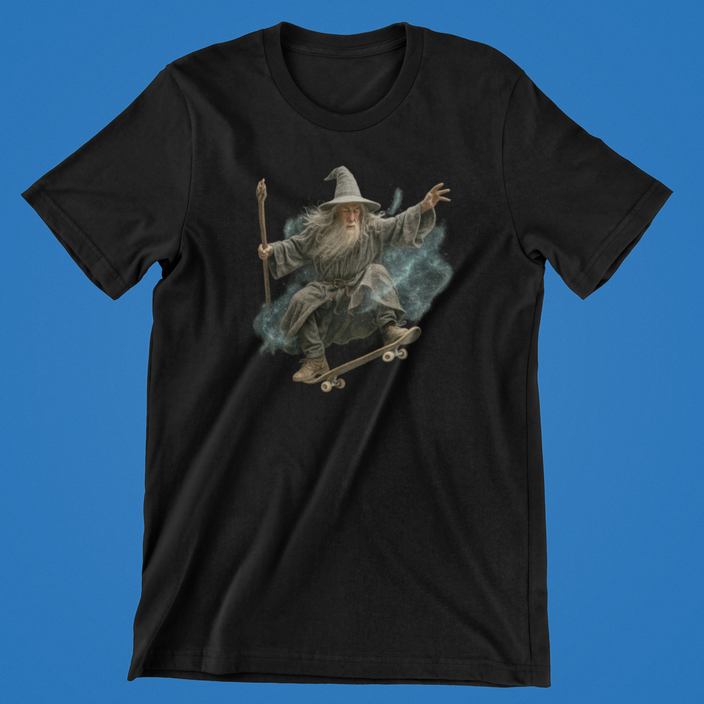 Gandalf på skateboard sort t-shirt