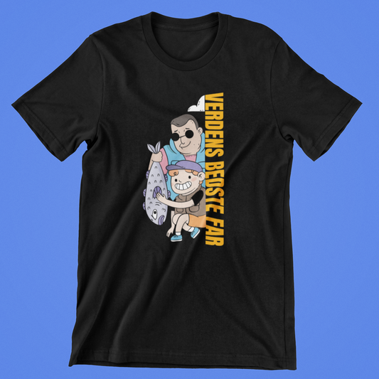 Fisker far t-shirt sort