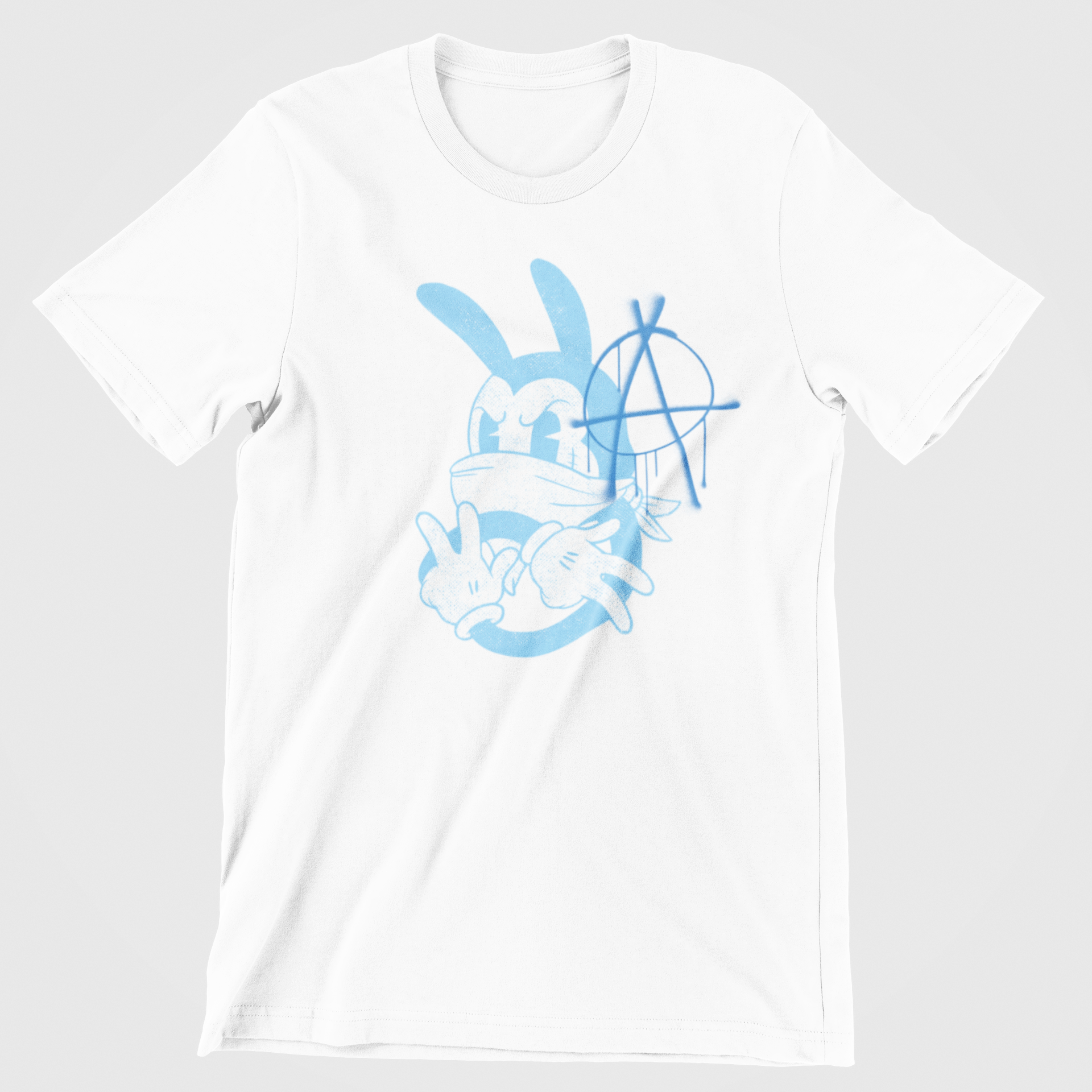 Anarkistisk Mickey hvid T-shirt