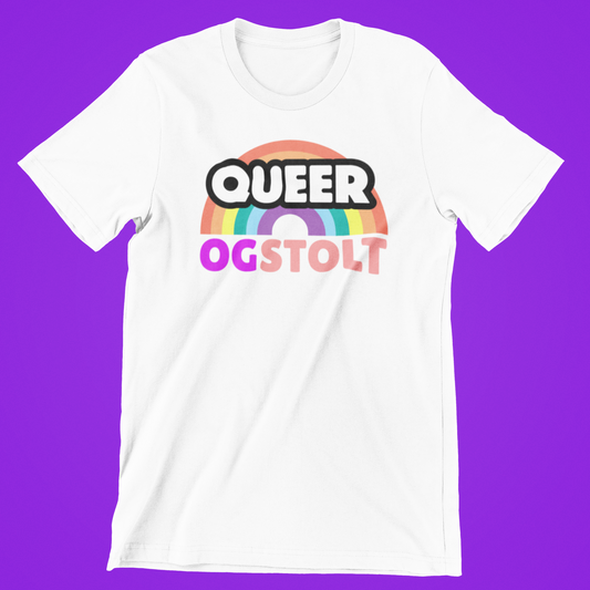 Queer og Stolt hvid t-shirt
