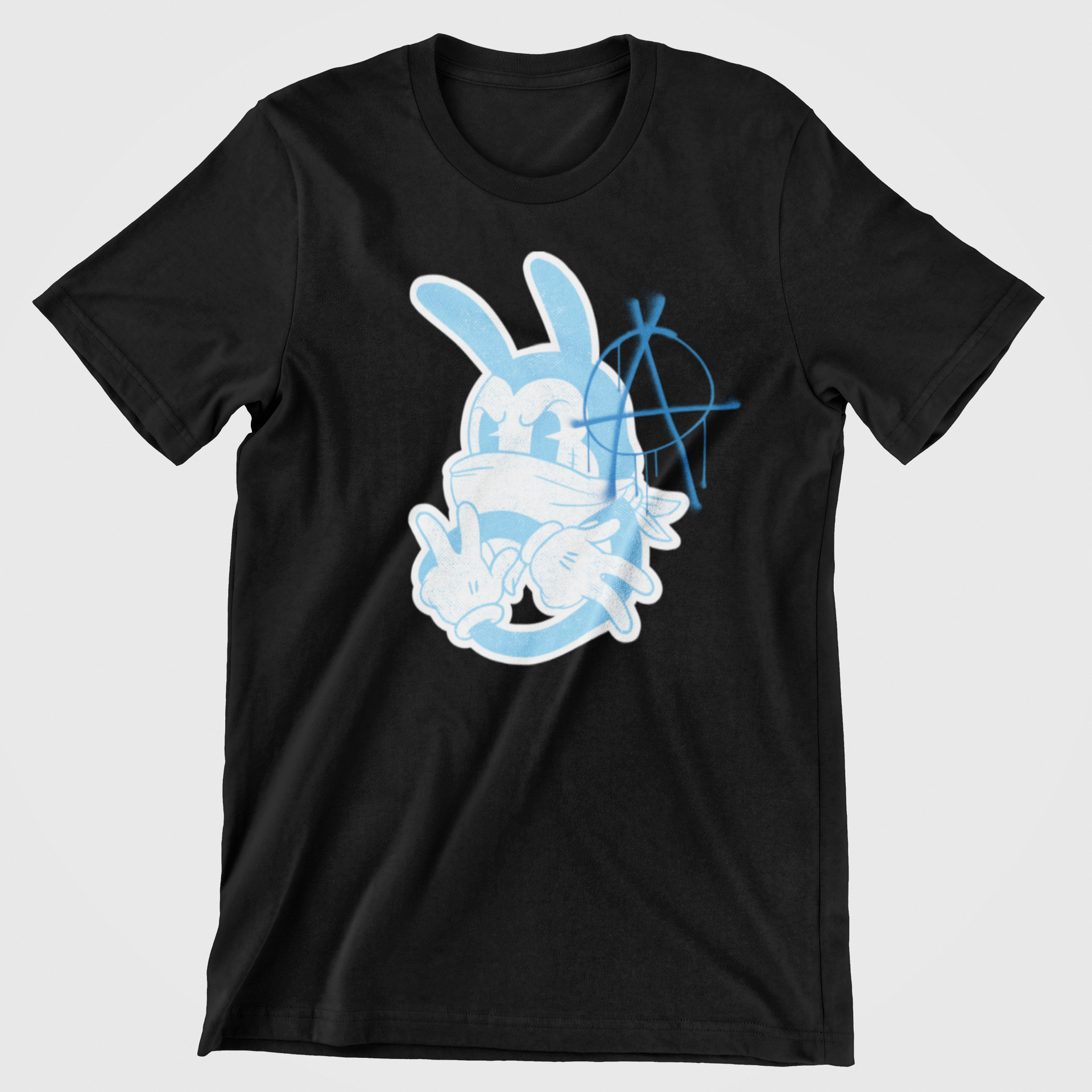 Anarkistisk Mickey sort T-shirt