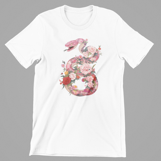Blomster Slange - T-shirt