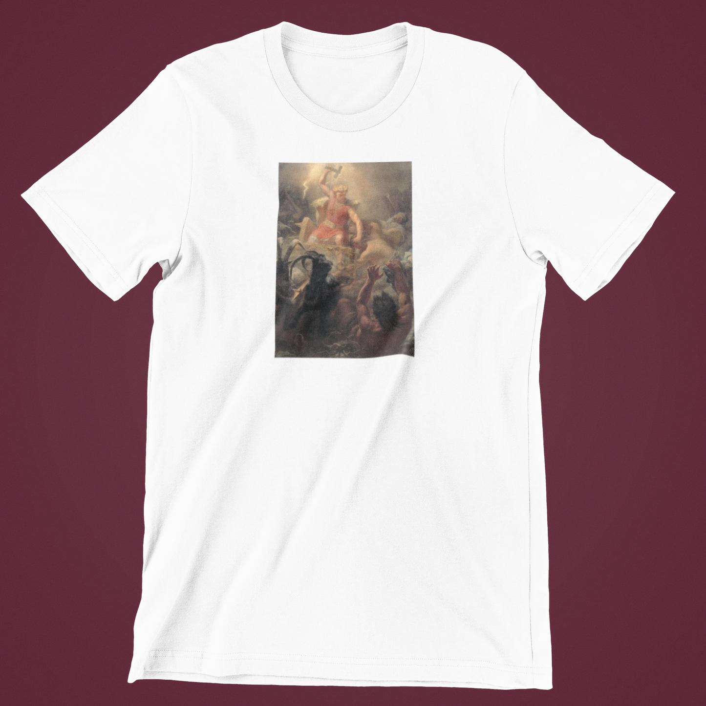 Thor i kamp med jætterne hvid T-shirt