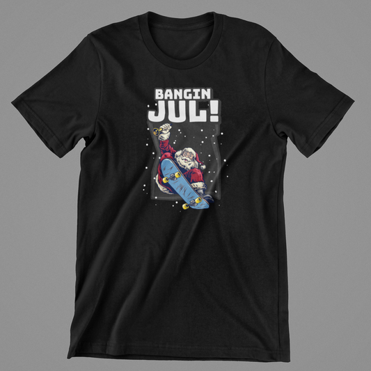 Bangin! Skateboard Julemand - sort T-shirt