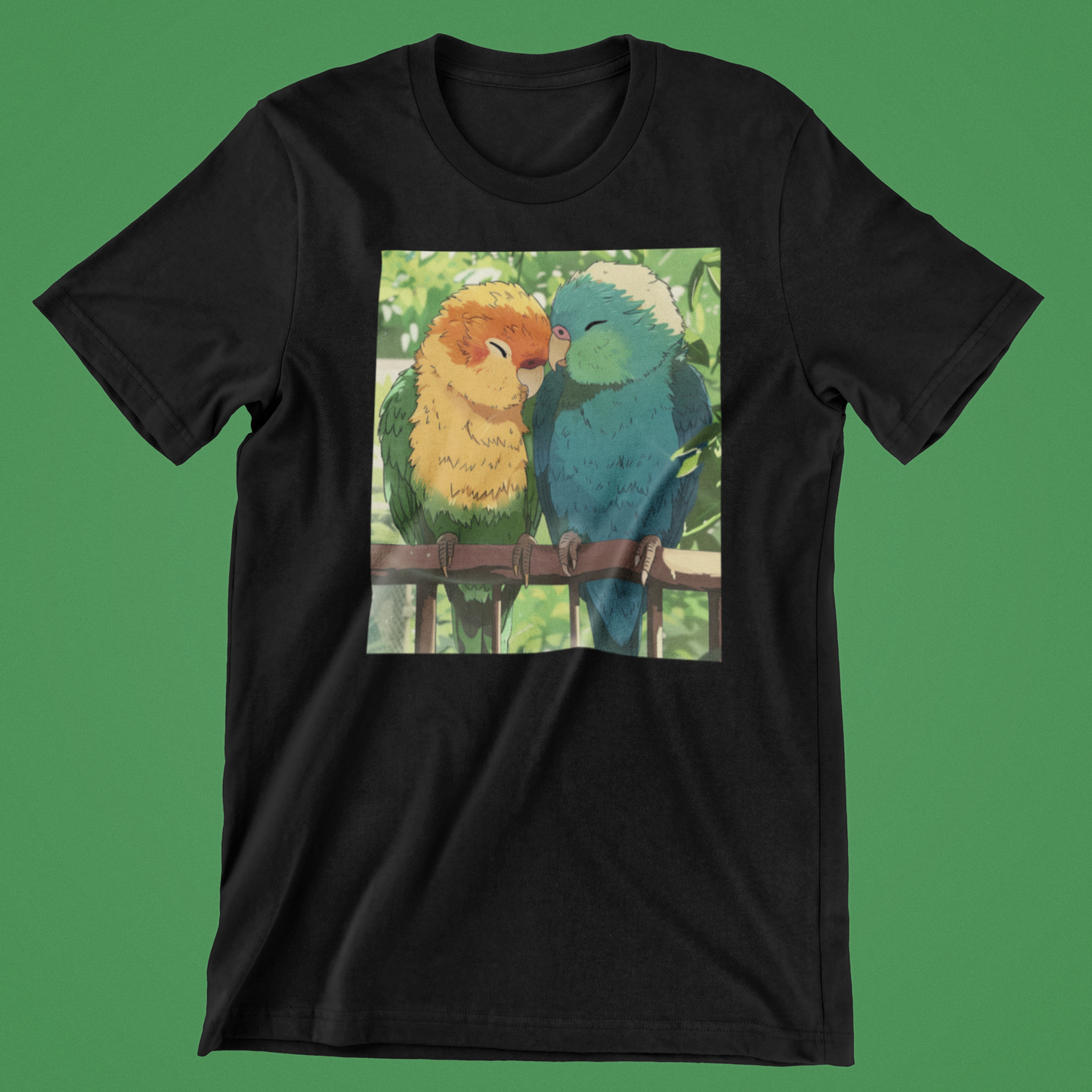 Papegøjer sort T-shirt