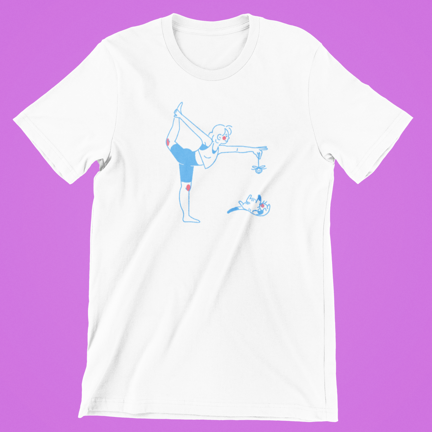 yoga med kat t-shirt