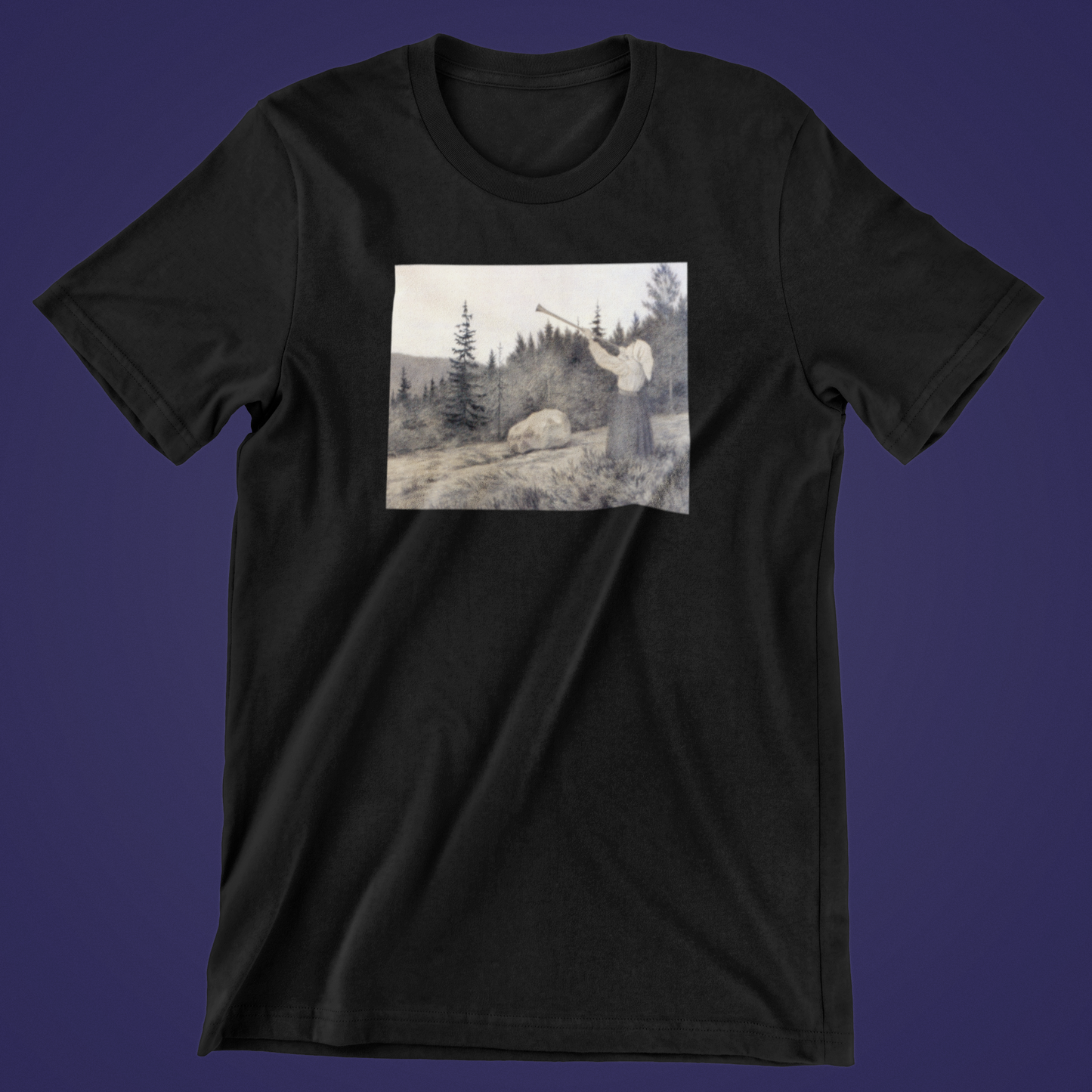 Theodor Kittelsens, Op under Fjeldet toner en Lur sort T-shirt
