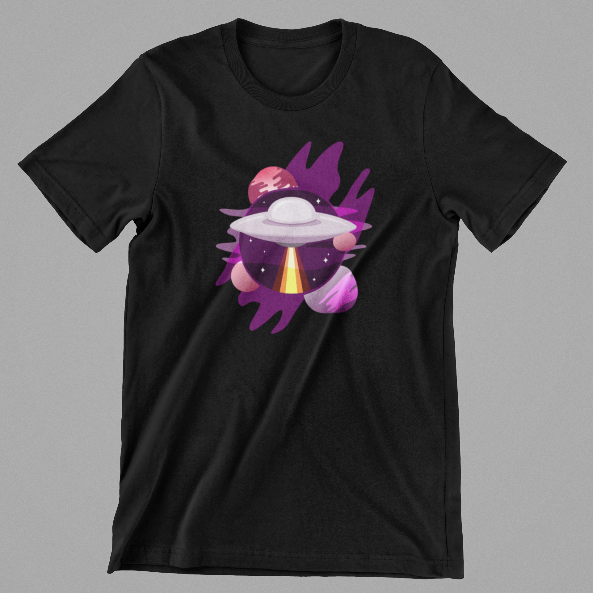 sorte børne ufo t-shirt