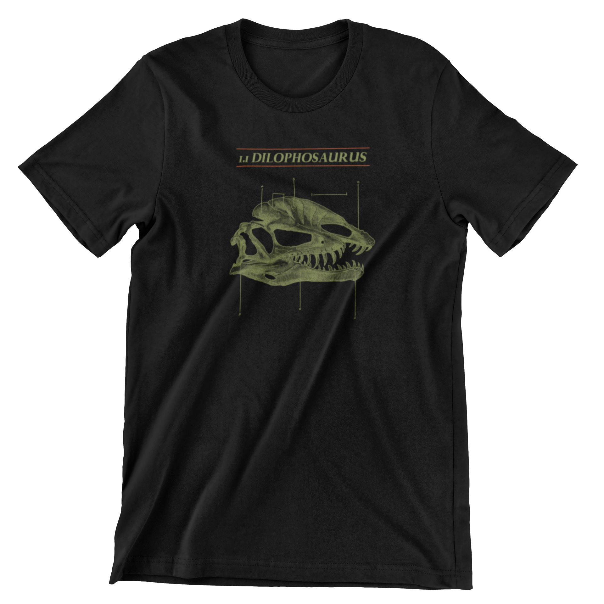 Dilophosaurus Dinosaur sort T-shirt