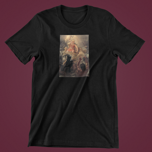 Thor i kamp med jætterne sort T-shirt