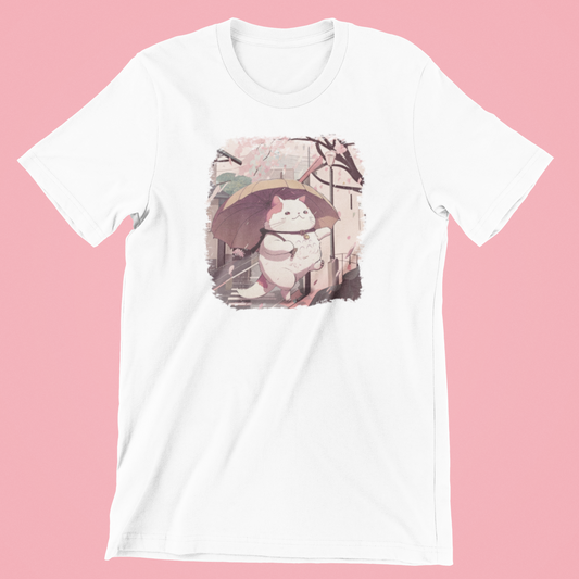 Kat med Paraply (Neighbor Anime) - T-shirt