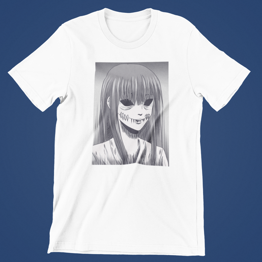 Manga horror hvid T-shirt