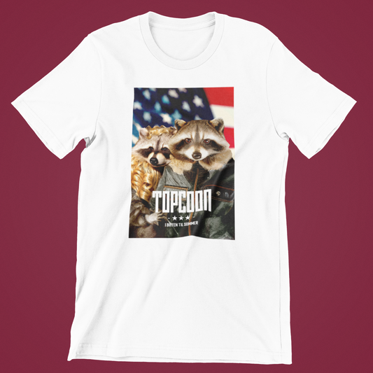 hvid top gun t-shirt