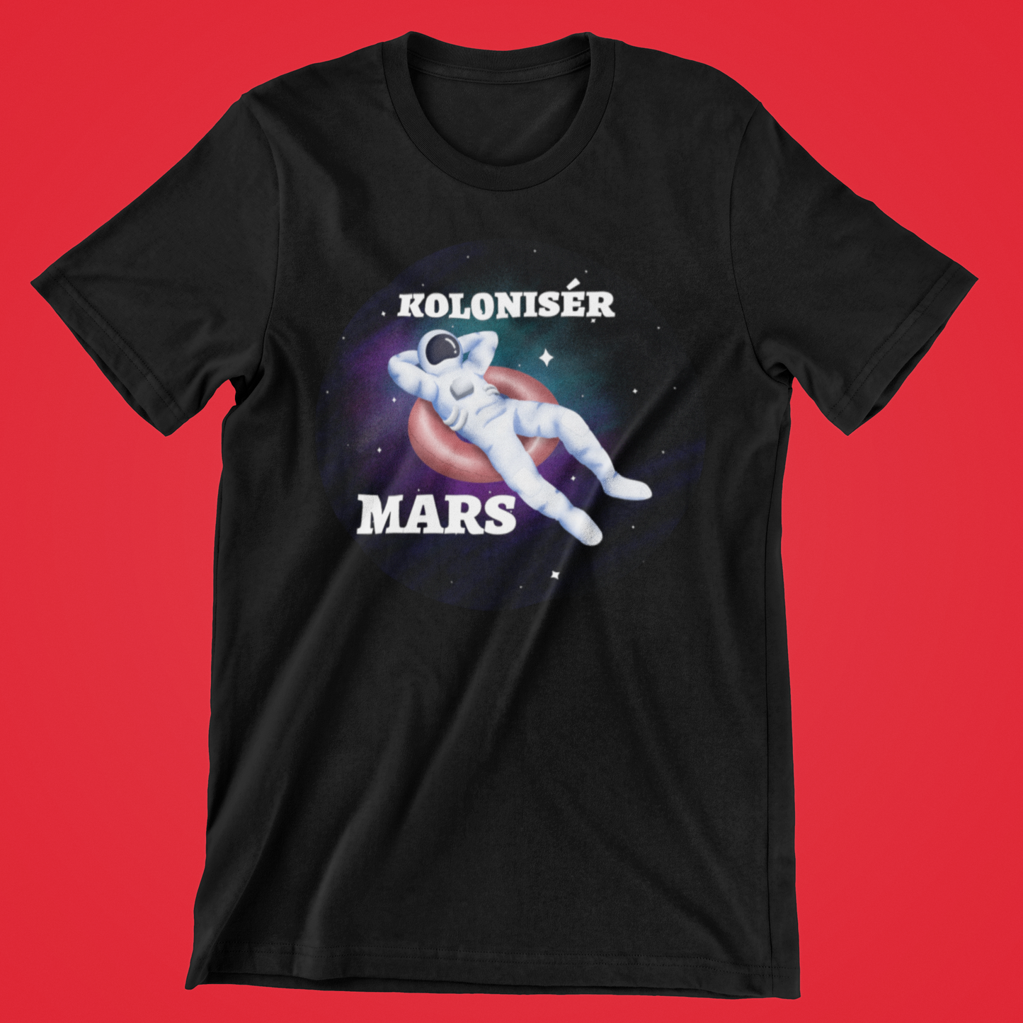 Kolonisér Mars sort T-shirt