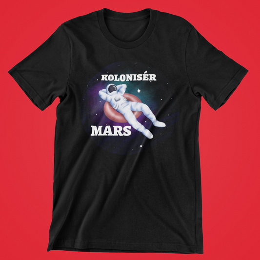 Kolonisér Mars sort T-shirt