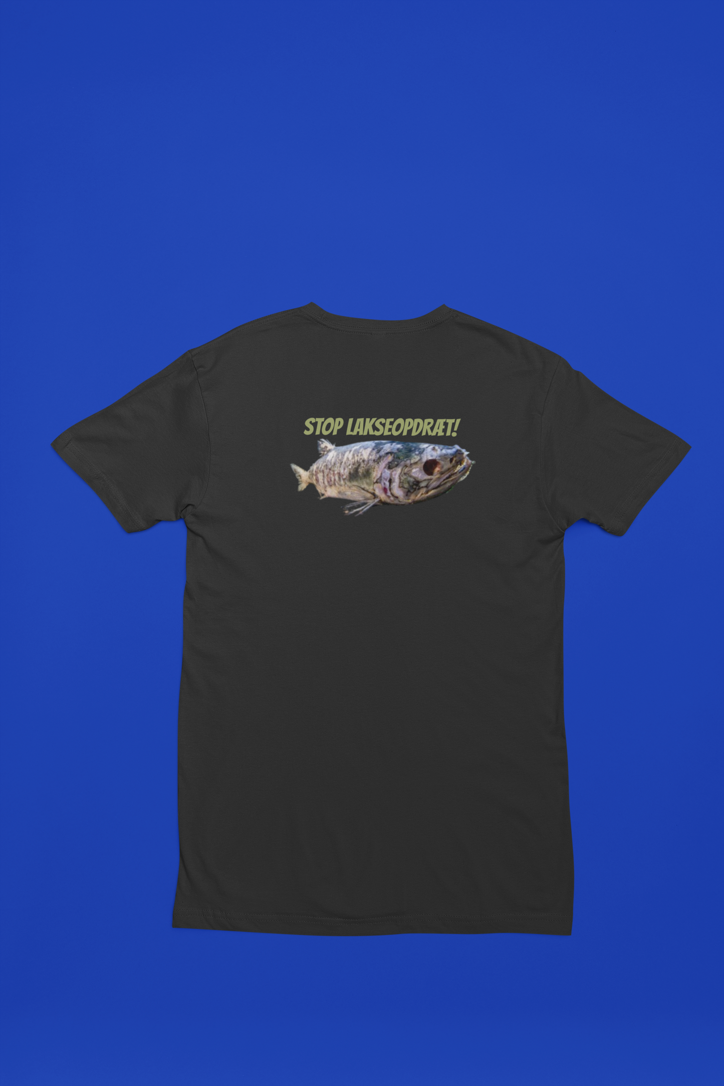 Stop Lakseopdræt sort T-shirt
