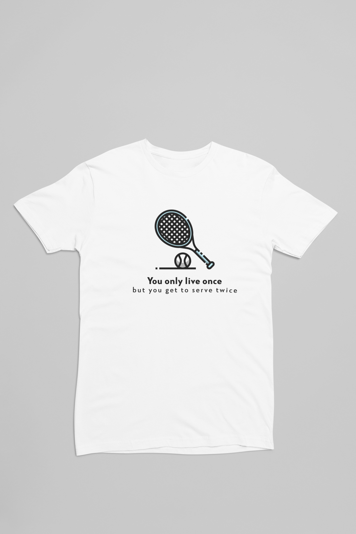 Hvid t-shirt med Tennis ketcher