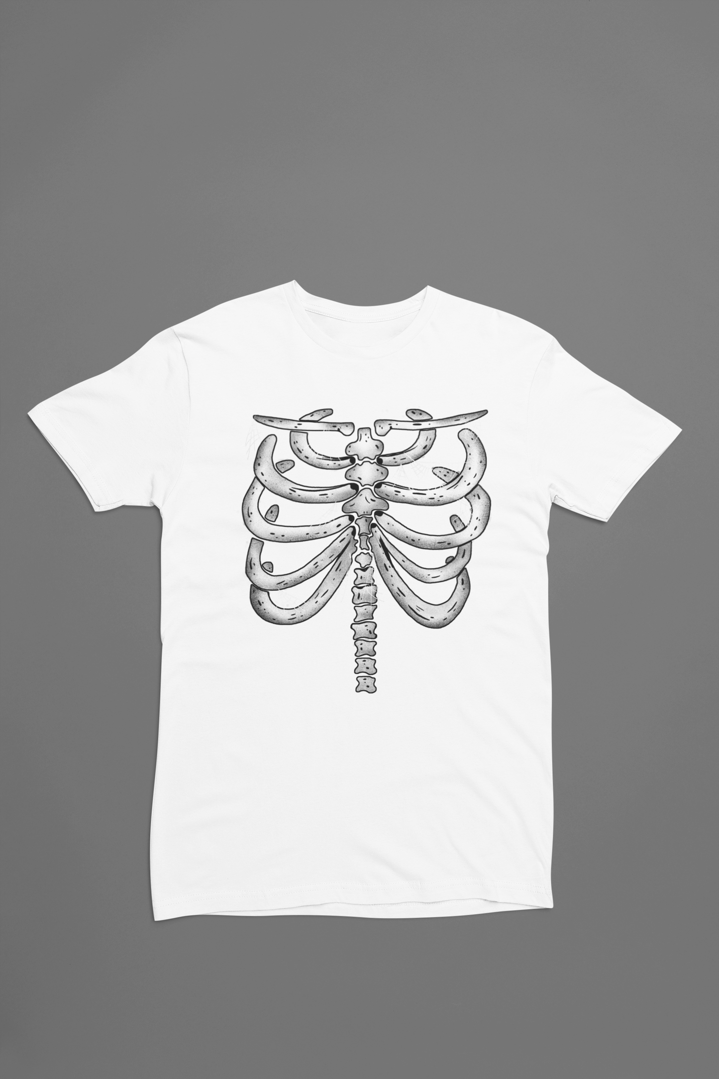 Skelet - hvid T-shirt