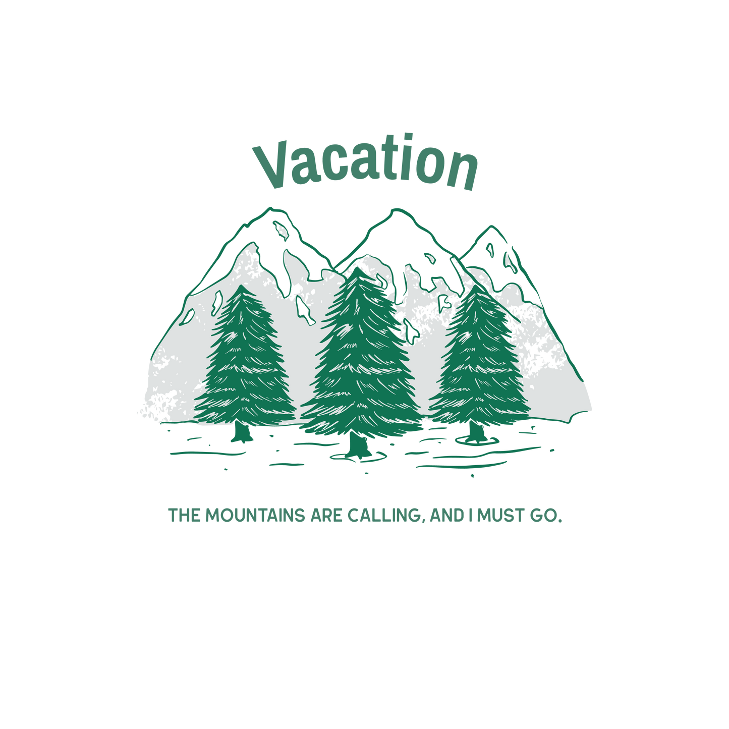 Bjergvandring - T-shirt - Coolshirts.dk
