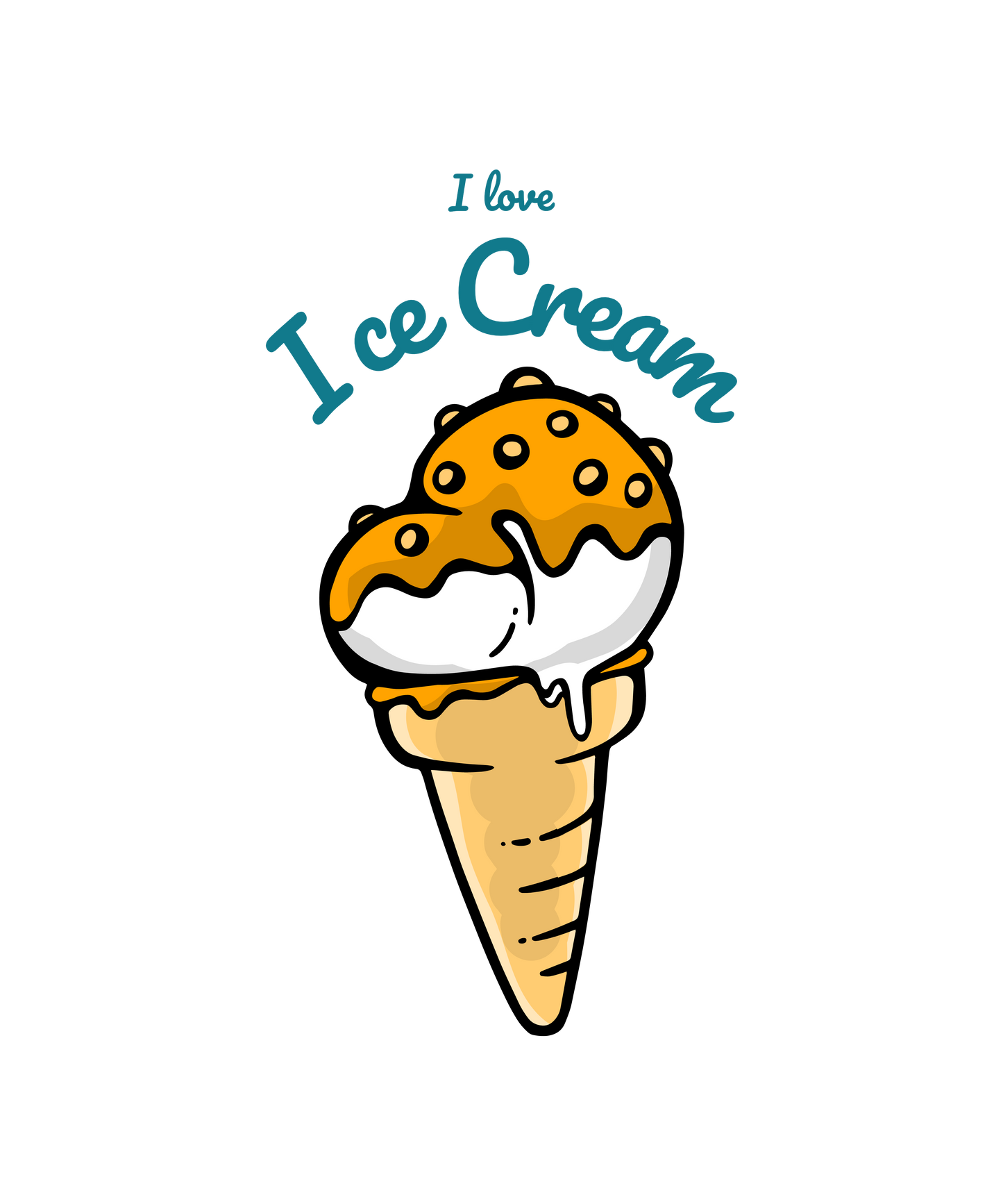 I love ice cream – T-shirt - Coolshirts.dk
