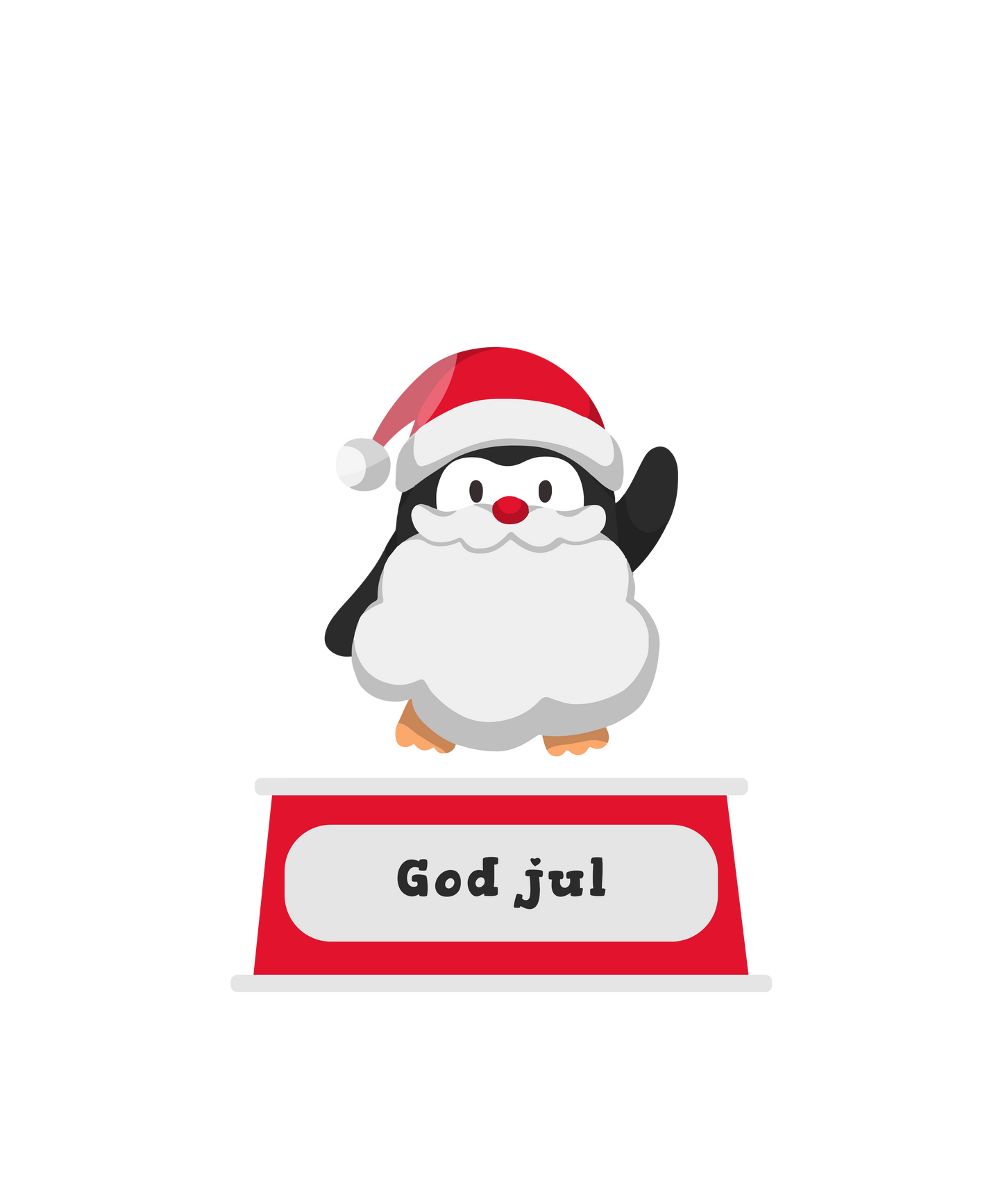 Julepingvin - T-shirt - Coolshirts.dk