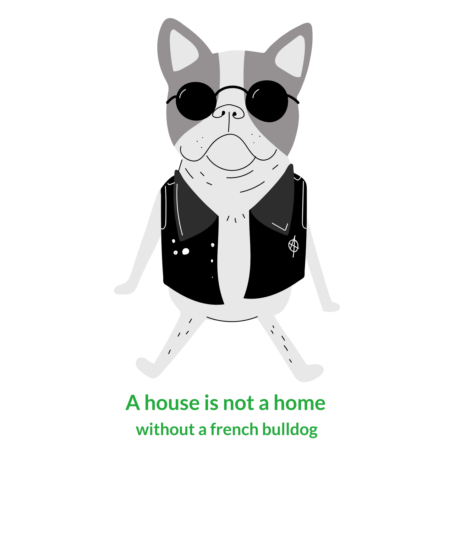 Punk Fransk bulldog - T-shirt