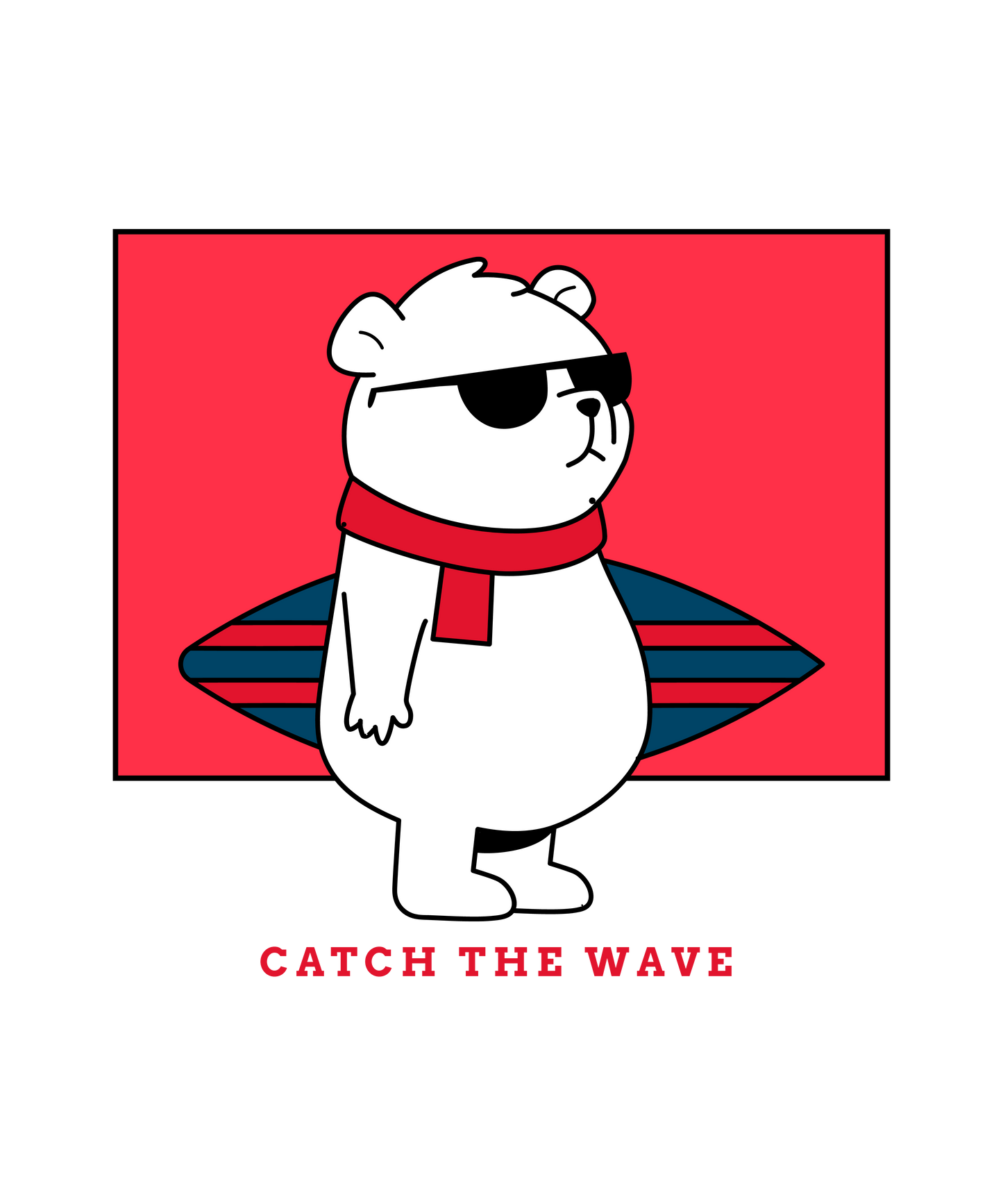 Surfer snemand - T-shirt