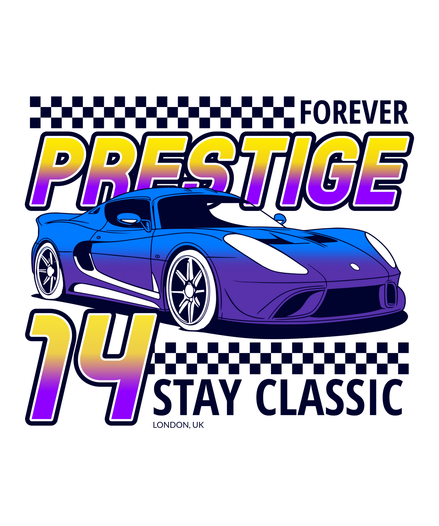 Classic Lowrider Car - T-shirt - Coolshirts.dk