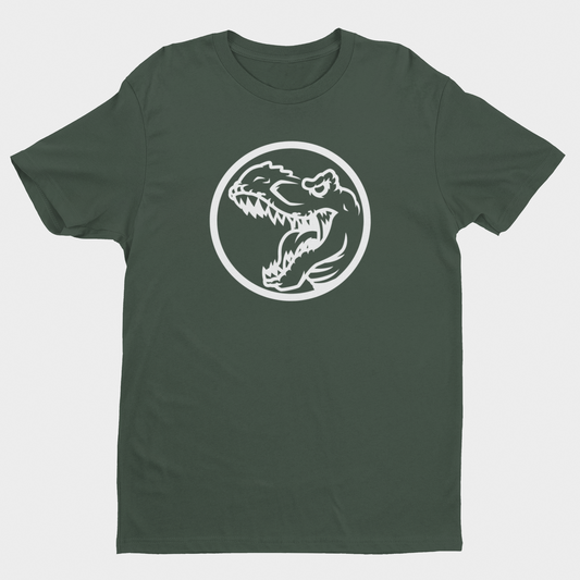 T-Rex T-shirt grøn – Et råt dinosaurmotiv med masser af attitude